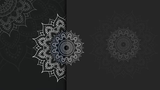 Luxury mandala background with golden arabesque pattern Arabic Islamic Background style. Luxury decorative mandala for print, poster, cover, brochure, flyer, banner video Isolated on Animation Video