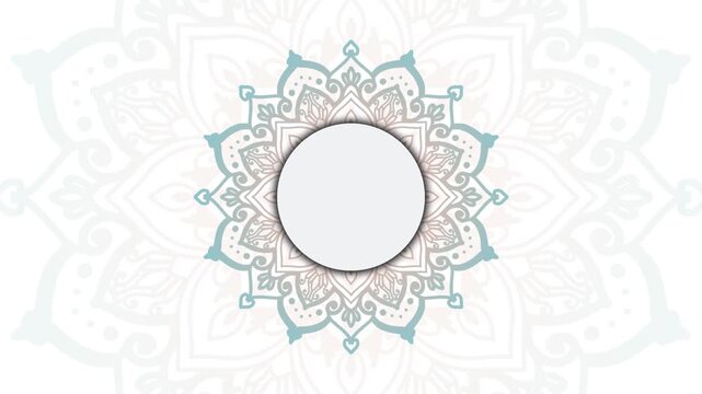 Arabic ornament classic floral round circle moroccan pattern video Isolated on Animation Video