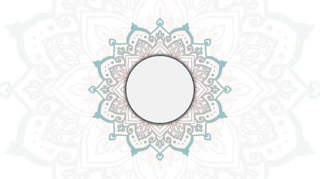 Arabic ornament classic floral round circle moroccan pattern video Isolated on Animation Video