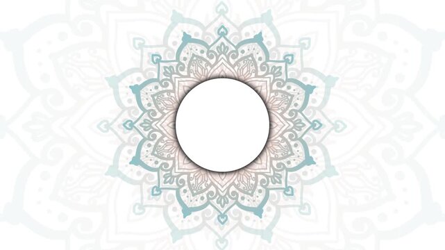 Arabic ornament classic floral round circle moroccan pattern video Isolated on Animation Video