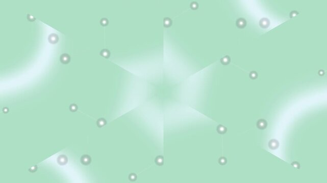 Mint green background with white starburst and pearls pattern