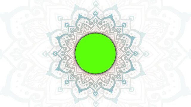 Arabic ornament classic floral round circle moroccan pattern video Isolated on Animation Video
