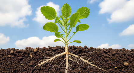 plant growing from soil