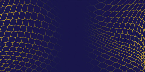 Abstract net background blue and gold for sports, Mesh texture for fishing nets. Seamless pattern for sportswear or soccer goal. EPS 10 © zaini