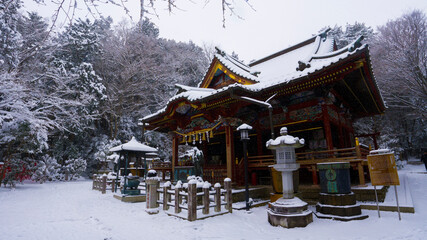 高尾山薬王院の御本社　雪景色