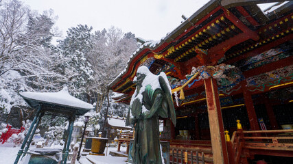高尾山薬王院の御本社　雪景色