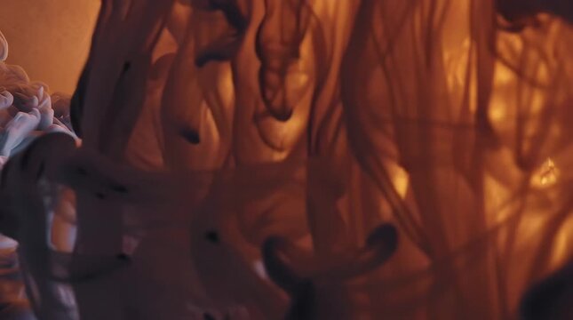 Abstract Ink Tunnel Effect Stock Video with Flowing Dark and Light Colors