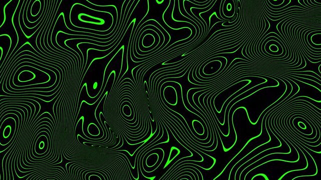 Green neon topographic map pattern on black background.