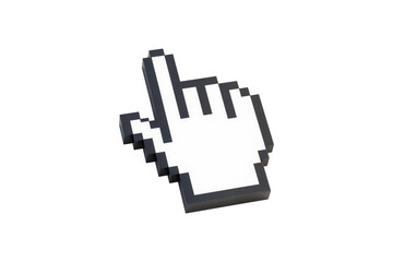 Pixel Hand Cursor, Low-Poly Aesthetic