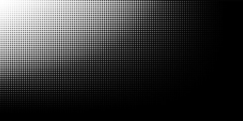 fun beautiful black and white shadow halftones retro pop art funky urban colorful comic book. Dotted halftone gradient texture. Vanishing polka dot background. Repeating dots gradation pattern backgro