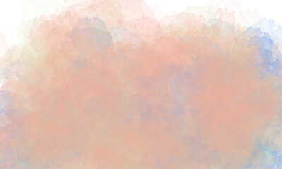 Abstract soft pastel peach cloud smoke background with translucent watercolor texture overlay