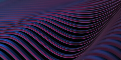Naklejka premium Abstract wavy lines pattern in vibrant colors for modern design concepts. 3d render
