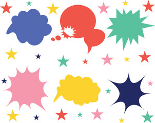 Retro Comic Speech Bubble Set © Papiya