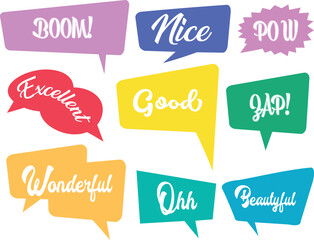 Retro Comic Expression Bubble Collection © Papiya