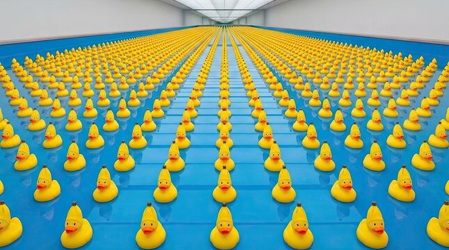 cute ghost knitting halloween illustration Surreal Army of Yellow Banana-Head Rubber Ducks in Endless Rows on Blue Water  cozy craft activity cartoon style black white outline