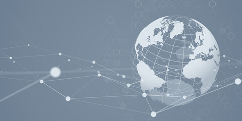 global, network, cyber, security, technology, data, international, system, AI, cloud, future, tech, internet, online, web, DX, digital, transformation, IT, background, material, business, high-tech, b © metamorworks