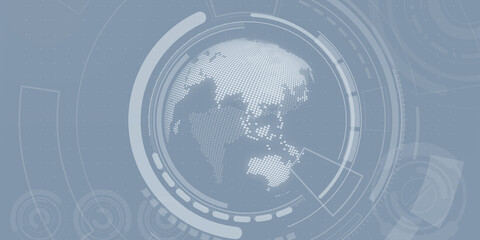 Fototapeta premium 未来的サイバースペースとグローバルネットワークのコンセプト