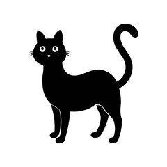 black cat vector illustration © Waqas