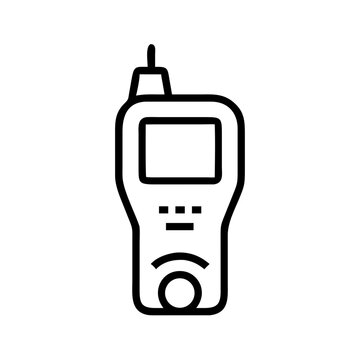 Gas detector icon in simple black and white style