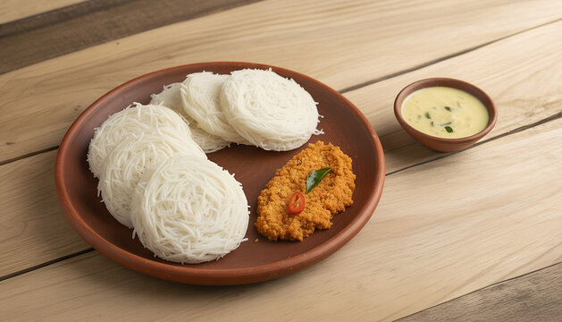 String Hoppers with Coconut Sambol and Kiri Hodi