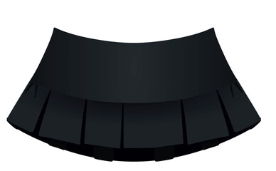 Black mini skirt. vector illustration