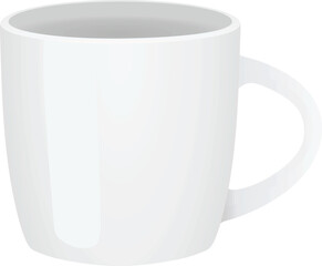 White empty mug. vector illustration
