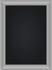 Metallic blank photo frame. vector