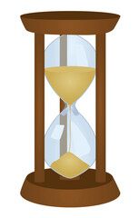 Simple sand clock. vector illustration