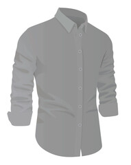 Stand up collar shirt. vector