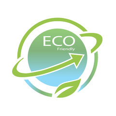 logo green arrow  Eco friendly vector