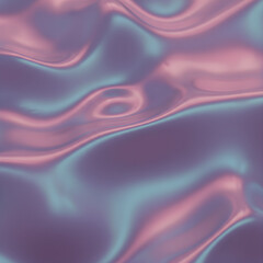 Fototapeta premium Holographic iridescent background with flowing liquid waves in pastel pink, purple, and teal.