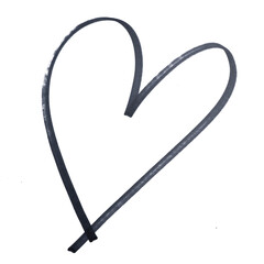 a heart drawn with a black marker