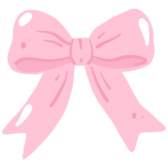 Pink Ribbon Bow Vector Illustration