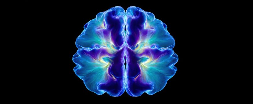 funky fmri brain scan piece as neurodigital artwork