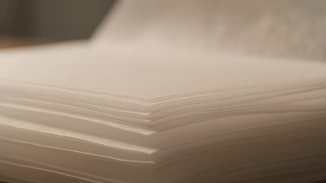 Layered translucent paper background with subtle edge lift and slow light diffusion