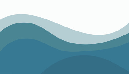 Abstract Blue Wave Background for Modern Minimalist Design.  