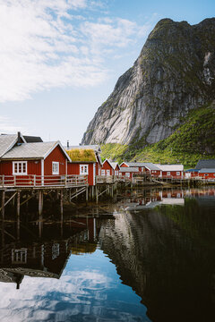 House, Beach, Trollfjord, Lofoten, Norway