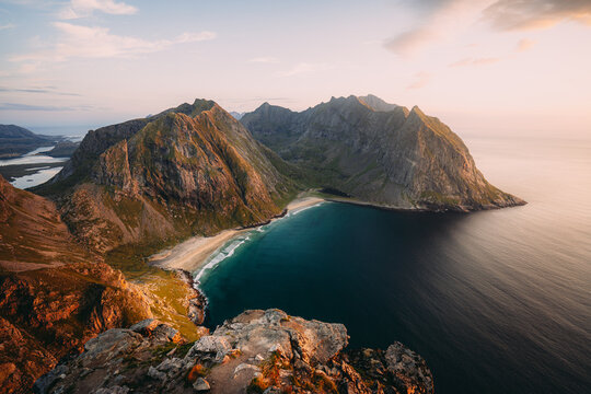 House, Beach, Trollfjord, Lofoten, Norway