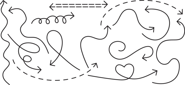 A unique sign arrow brash design illustration