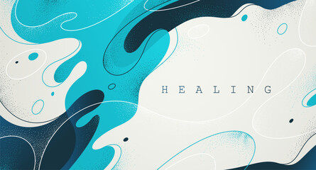 Abstract vector background with smooth fluid lava shapes, curve lines and shapes abstraction art, liquid flow relaxing amorphous illustration.