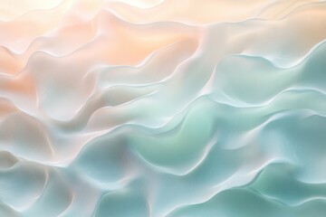 Obraz premium Soft abstract waves create a tranquil effect with soothing colors and flowing patterns