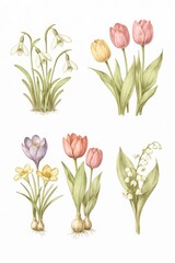 strict vintage botanical spring elements