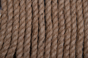 Background from a natural jute rope