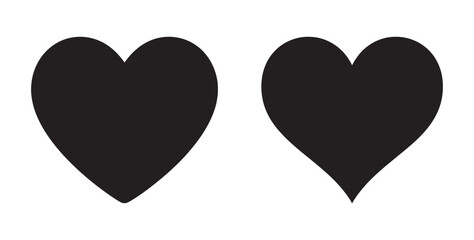 Obraz premium Two black hearts vector illustration