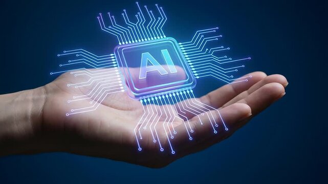 AI driven digital marketing campaign automation improves customer workflow and CRM management with advanced technology glowing in dark background for innovative business solutions