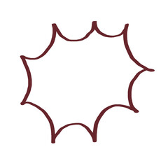 Comic spiky burst speech bubble line art doodle graphic element © BlackGroundMeYou 