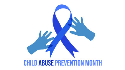 Child Abuse Prevention Month April Awareness Safe. For campaigns, posters, social media, and educational websites. Vector illustration.
