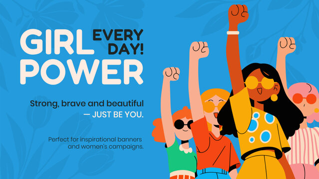 Strong Women, Feminine Empowerment, Girl Power Poster for 8 March