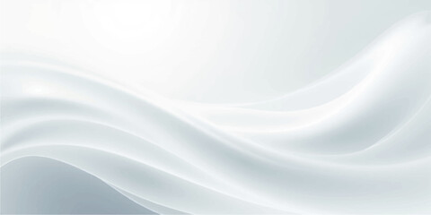 A smooth abstract blue wave background features soft flowing curves and a silk satin texture with light motion for a modern vector wallpaper design