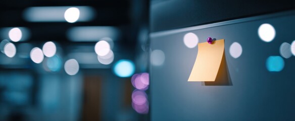 The pinned note beams like a spotlight on important information on the digital board